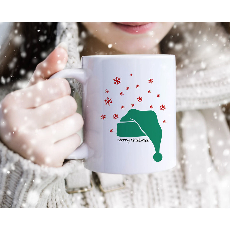 Santa Claus Hat Mug - Christmas Gift, Santas Hat Coffee Mug - Merry Christmas Cup for Coffee Lovers - Cool Xmas Gift Idea -Christmas Elf Hat - 4.jpg