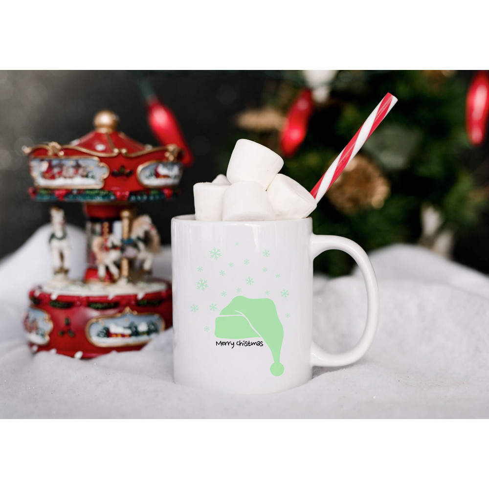 Santa Claus Hat Mug - Coffee Mug - Christmas Gift - Santa Claus, Merry Christmas - Festive Xmas Coffee Cup - Cute Winter Season Present Idea - 4.jpg