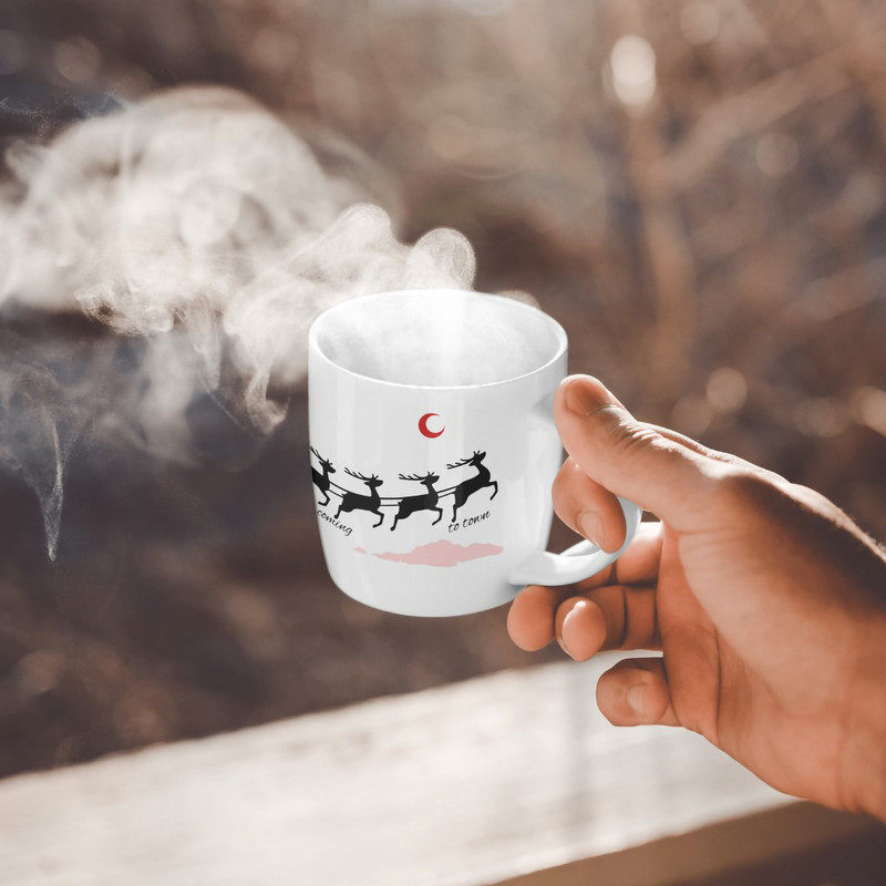 Santa's Reindeer Sleigh Mug Gift for Christmas Reindeer Mug Christmas Present Gift Idea Winter Vibes Unique Gift For Him and Her - 4.jpg