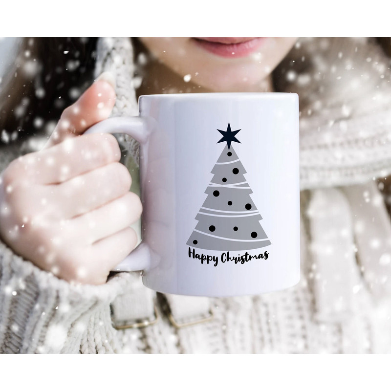 Simple Christmas Tree Ceramic Mug - Christmas Tree Mug - Christmas Gifts - Christmas Decoration - Hot Cocoa Cup -Cute Gifts for Kids - 330ml - 5.jpg