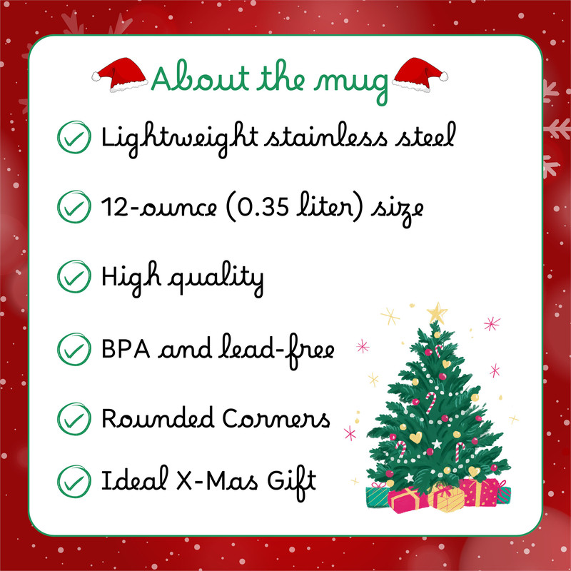 Simple Christmas Tree Ceramic Mug - Christmas Tree Mug - Christmas Gifts - Christmas Decoration - Hot Cocoa Cup -Cute Gifts for Kids - 330ml - 7.jpg