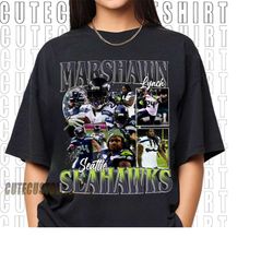 vintage 90s graphic style marshawn lynch t-shirt, marshawn lynch shirt, vintage oversized sport tee, retro american foot