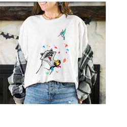 disney pocahontas meeko flit colorful leafs fall shirt, disneyland family matching shirt, magic kingdom tee, wdw epcot t