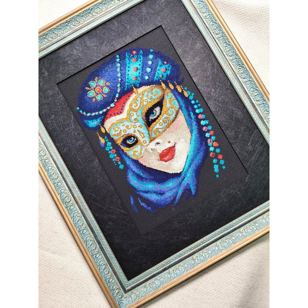 Cross Stitch Kit - The Venetian Mask - Embroidery Kit - Needlework Kit - DIY Kit.jpg