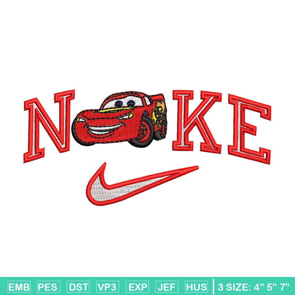 Mcqueen nike embroidery design, Mcqueen embroidery, Embroidery file, Embroidery shirt, Nike design,Digital download.jpg