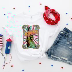 freedom rocks statue of liberty shirt, 4th of july shirt, independence day shirt, usa patriotic shirt, usa flag shirt, m