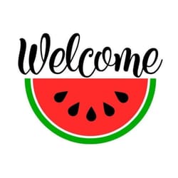 summer door sign svg, welcome sign svg, watermelon svg, digital download, cut file, sublimation, clip art (includes svg/