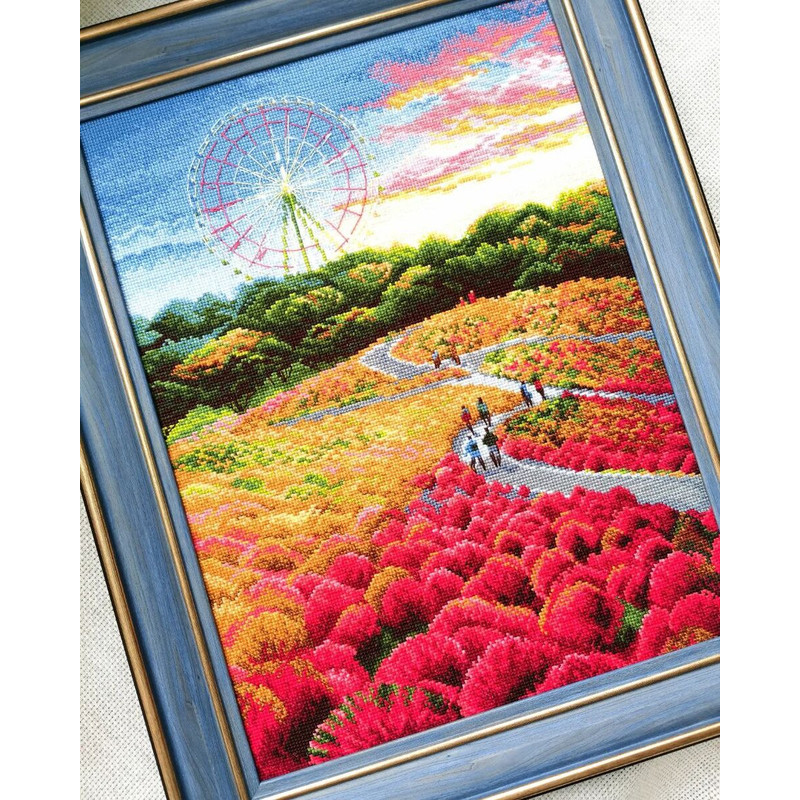 Cross Stitch Kit - Hitachi Park - Embroidery Kit - Needlework Kit - DIY Kit (2).jpg