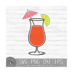 Cocktail - Instant Digital Download - svg, png, dxf, and eps files included! - Summer Drink, Alcohol, Fruity, Tropical