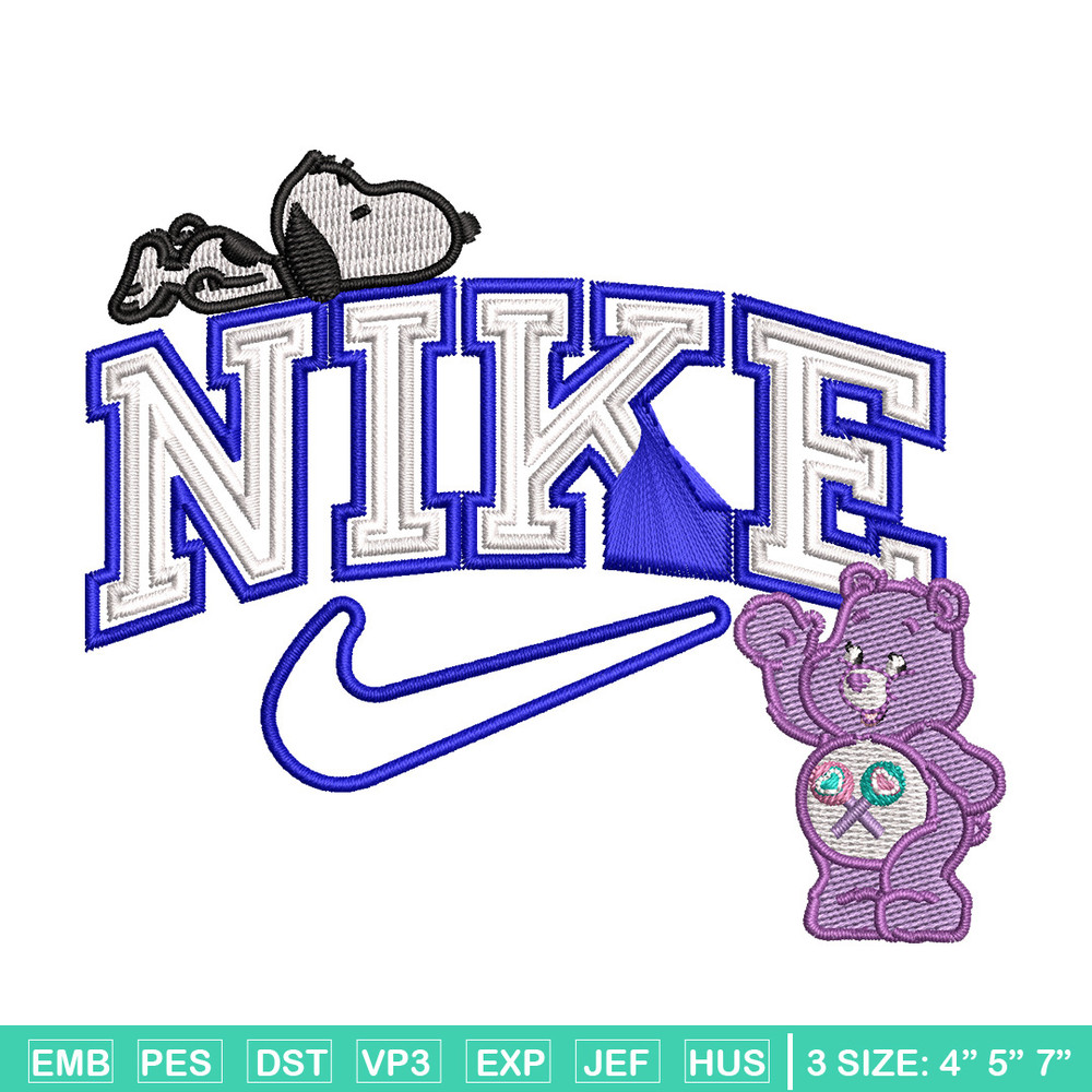 Nike bear dog embroidery design, Cartoon embroidery, Nike design, Embroidery shirt, Embroidery file,Digital download.jpg