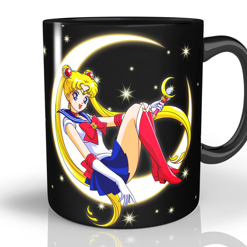 Black Mug 11 oz 15 oz Ceramic For Sailor Cup Moon Anime Hot Tea Coffee Christmas Holiday Gift Thanksgiving Anniversary Lover Friends Family - 1.jpg