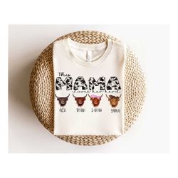 custom mother's day t-shirt, custom mothers day gift, personalized mama shirt with kids names, gift for mother, childs n