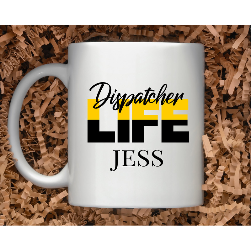 11 and 15 oz Dispatcher Life Personalized Name Mug  911 Dispatcher, Police Dispatcher, Dispatcher Mugs Unisex Mugs , Medical Mugs - 3.jpg