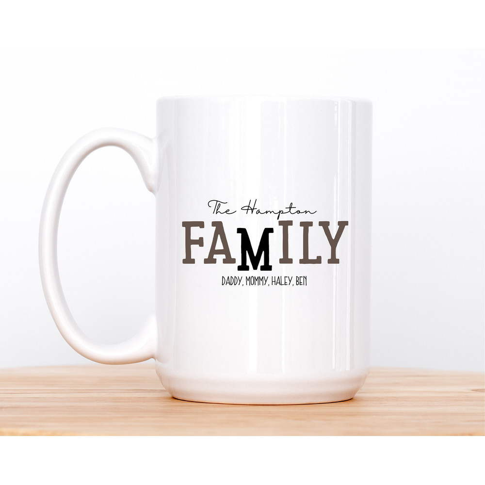 11 and 15 oz Personalized Family Name Mug, Custom Family Mugs, Personalize with your favorite names - 1.jpg