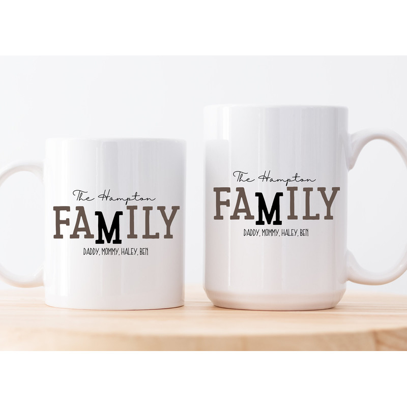11 and 15 oz Personalized Family Name Mug, Custom Family Mugs, Personalize with your favorite names - 3.jpg