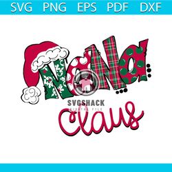 Nana Claus Svg, Christmas Svg, Santa Hat Svg, Merry Christmas Svg, Nana Svg, Santa Claus Svg, Pinetree Svg, Christmas Pa