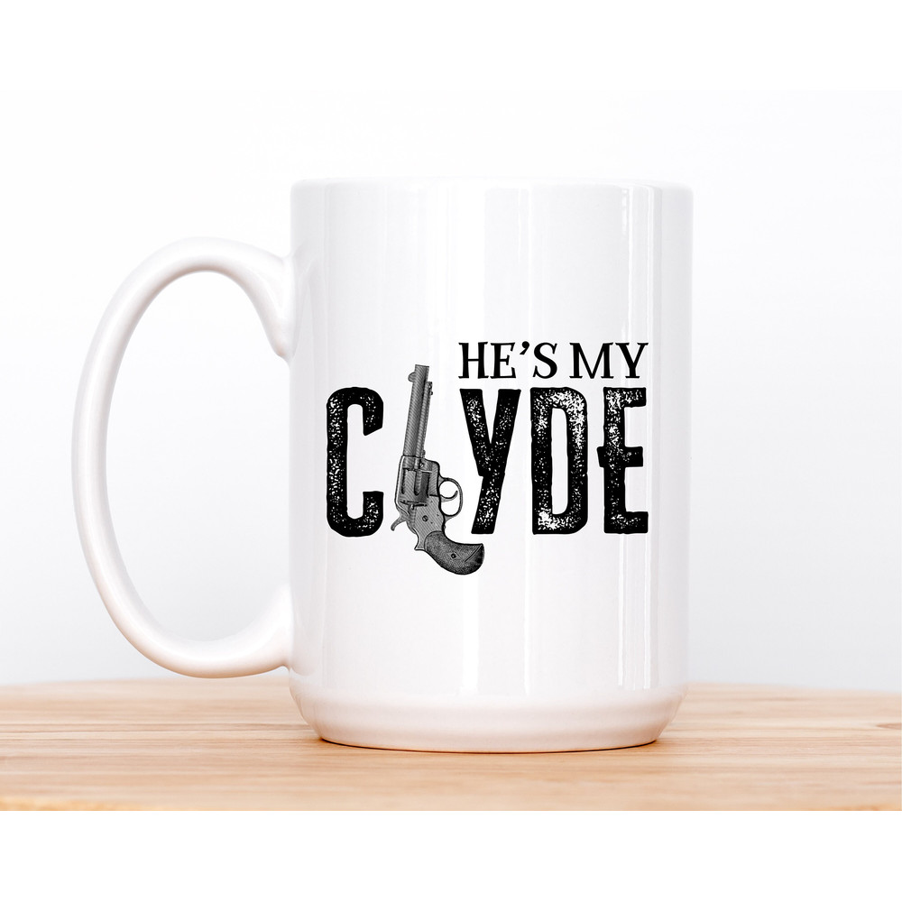 11 and 15 oz Personalized Name and Date on the back Bonnie & Clyde Mug, Couples Mugs, Anniversary Gifts, Wedding Gifts, Relationship Gifts - 4.jpg