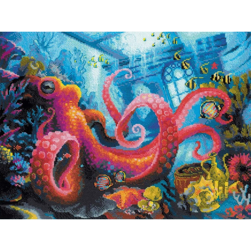 Cross Stitch Kit - Underwater Kingdom - Embroidery Kit - Needlework Kit - DIY Kit.jpg