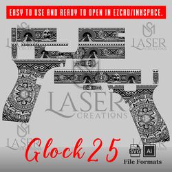 sm-laser-creations---glock 25 aztec design