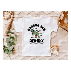 spooky saurus rex shirt, spooky toddler shirt, halloween dinosaur shirt, retro halloween kids t-shirt, spooky baby bodys