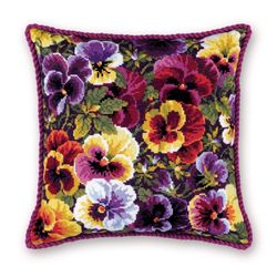 cross stitch kit - luxury anyutka pillow - embroidery kit - needlework kit - diy kit