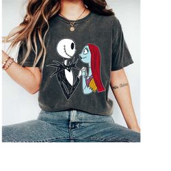 disney the nightmare before christmas jack skellington and sally couple halloween shirt, disneyland halloween matching f