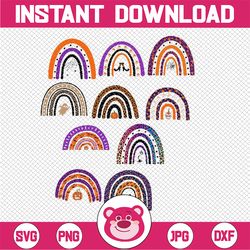 Halloween Rainbow PNG, Leopard Rainbow, Rainbow Baby, Ghost Sublimation, Print, Digital Download