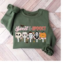 Horror Movie Halloween Sweatshirt, Retro Sweet And Spooky Shirt, Horror Killer Movies Shirt, Friday The 13th Shirt, Hall