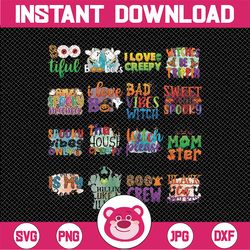 halloween sublimation bundle, funny halloween quotes png, transparent background, sublimation png
