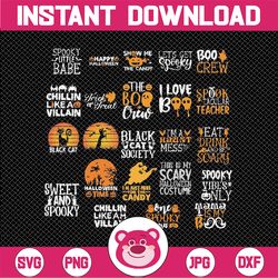 halloween bundle svg, halloween vector, witch svg, ghost svg, sarcastic svg, dxf eps png, silhouette, cricut, cameo