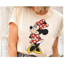 disney mickey and friends minnie mouse traditional portrait t-shirt, walt disney world disneyland family vacation trip,m
