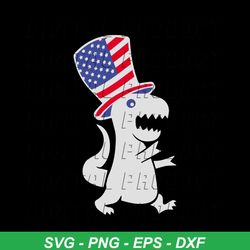 american t rex dinosaur usa flag hat svg