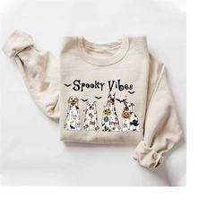 halloween sweatshirt, halloween sweater, ghost sweatshirt, halloween dog sweatshirt,ghost dog shirt,2023 happy halloween