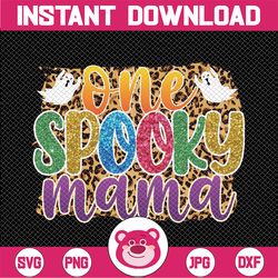 Spooky Mama PNG, Halloween png for sublimation, Halloween Leopard, Halloween ,Sublimation Design Digital Download