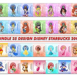 bundle 35 designs disney starbucks tumbler wrap cartoon , disney tumbler wrap 36