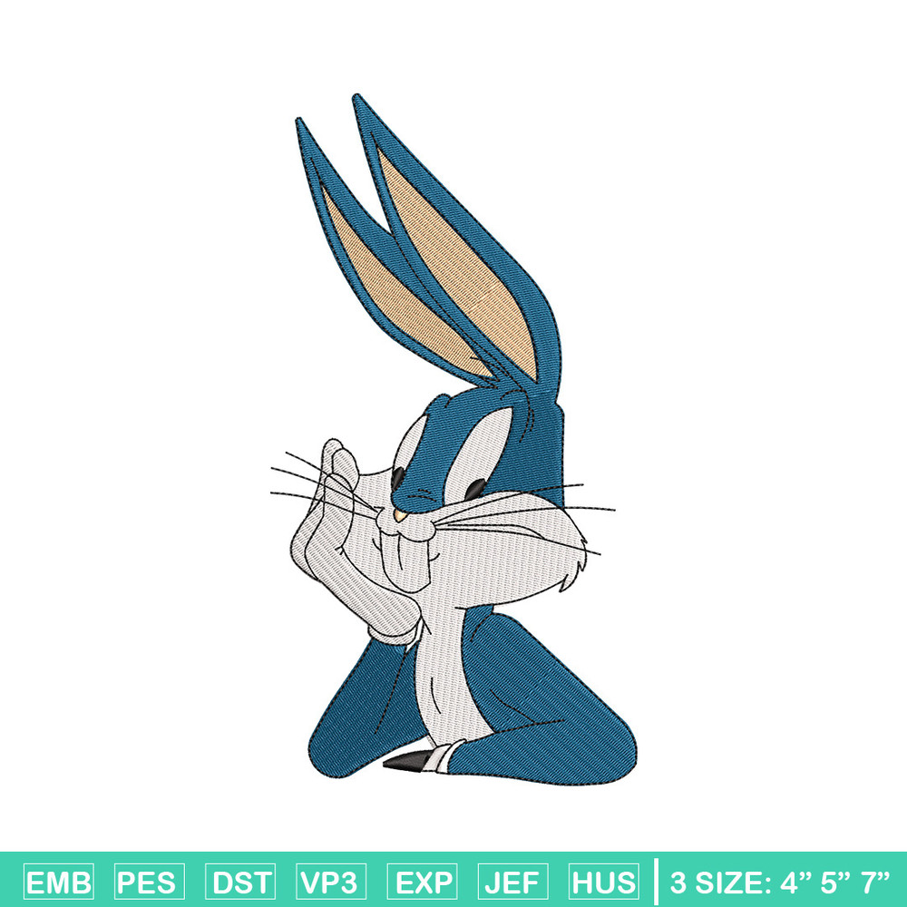 Bunny cartoon embroidery design, Cartoon embroidery, Embroidery file, Embroidery shirt, Emb design, Digital download.jpg