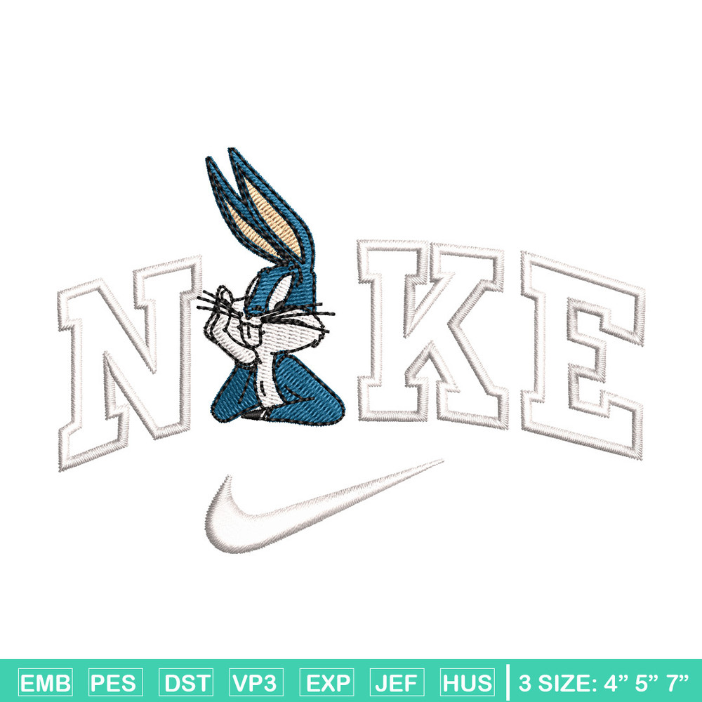 Bunny nike embroidery design, Cartoon embroidery, Embroidery file, Embroidery shirt, Emb design, Digital download.jpg