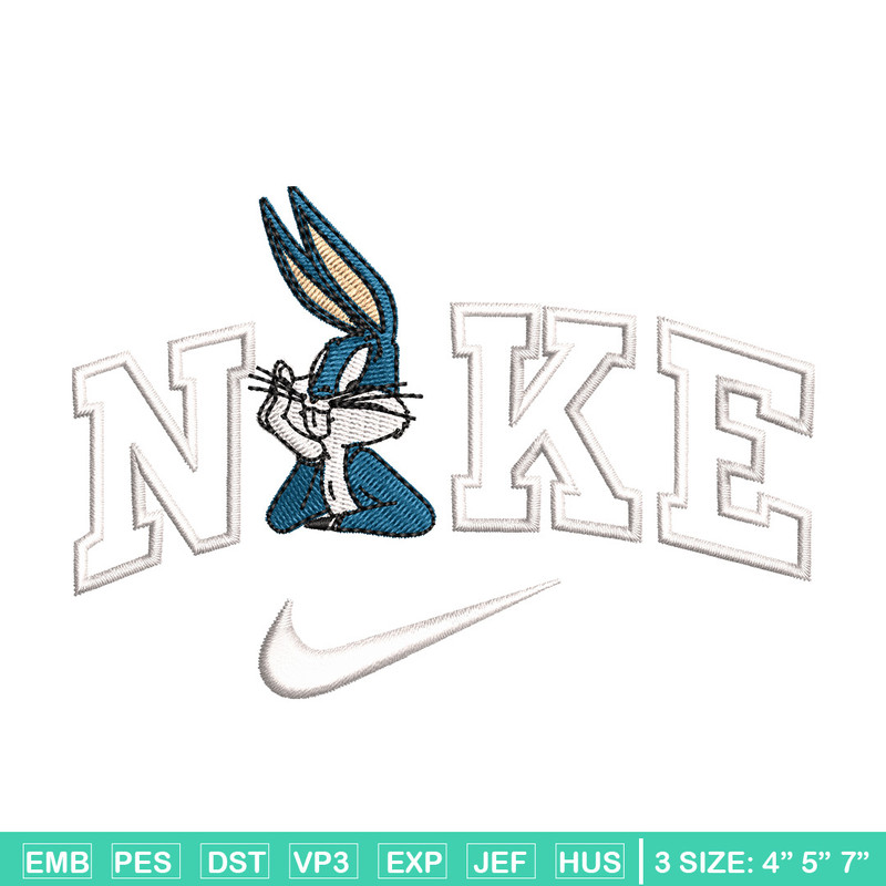 Bunny nike embroidery design, Cartoon embroidery, Embroidery file, Embroidery shirt, Emb design, Digital download.jpg