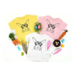 floral easter bunny shirt, floral bunny t-shirt, floral easter shirt, toddler easter shirt, cute easter bunny shirt, eas