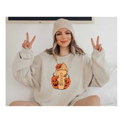 pumpkin sweatshirt, halloween crewneck, fall sweater, pumkin spice latte tee, fall gift t-shirt