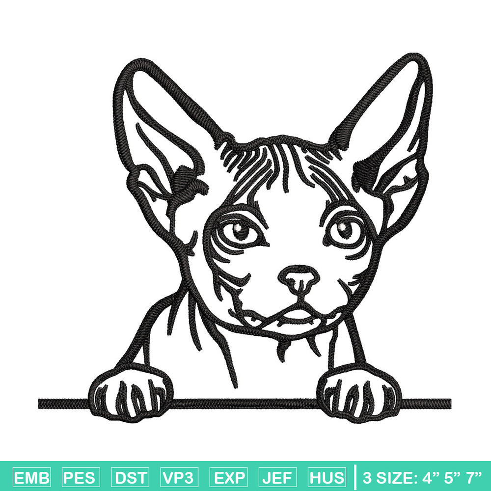 Cat black white embroidery design, Cat embroidery, Embroidery file, Embroidery shirt, Emb design, Digital download.jpg