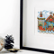 Cross Stitch Kit - A House with a Sleigh - Christmas - Embroidery Kit - Needlework Kit - DIY Kit (4).png