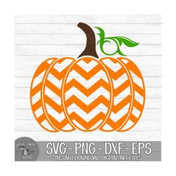 chevron pumpkin - halloween, fall, autumn - instant digital download - svg, png, dxf, and eps files included!