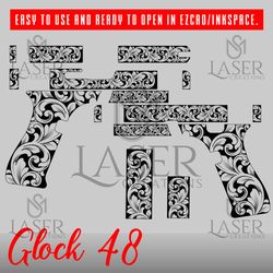 sm-laser-creations- glock 48 scroll design