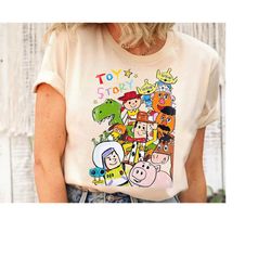 disney pixar toy story cute drawing shirt, disney toy story group characters shirt, wdw matching family shirt, magic kin
