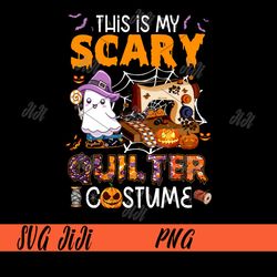 this is my scary quilter costume png, boo halloween png, ghost halloween png