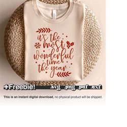 it's the most wonderful time of the year svg, png, christmas shirt svg, christmas words svg, merry christmas svg,christm