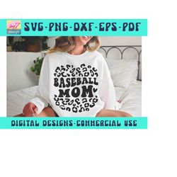 baseball mom svg png dxf pdf, baseball svg, leopard cheetah svg, cheer life svg, mom shirt png, cut files, cricut silhou