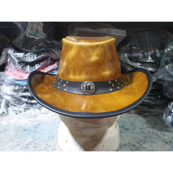 Western Australian Cowboy Outback Leather Hat (3).jpg