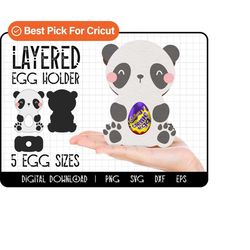 panda egg holder svg, easter egg holder svg, panda svg, easter egg basket svg, egg stand template, egg stand display, sv